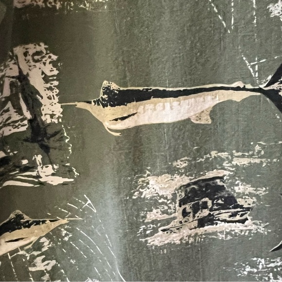 Wolverine Men’s Graphic Fish related on back and front button shirt. Sz.L - Picture 8 of 9